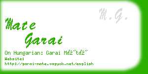 mate garai business card